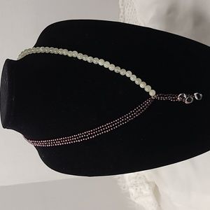 Red Garnet and Aventurine beaded Necklace